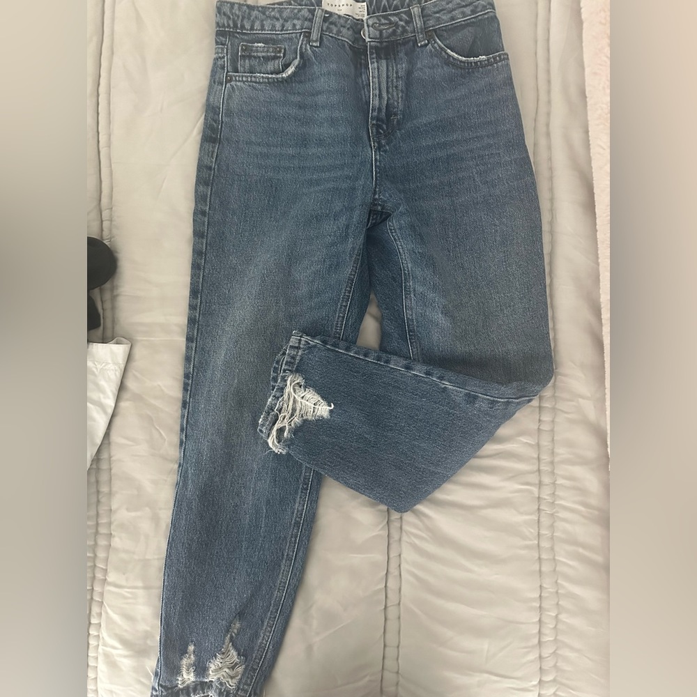 TOPSHOP PETITE MOM JEANS SIZE 26P